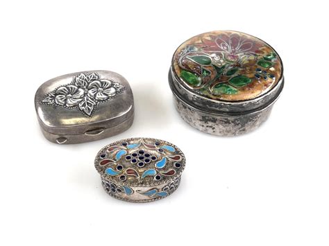 antique metal pill box|antique sterling silver pill boxes.